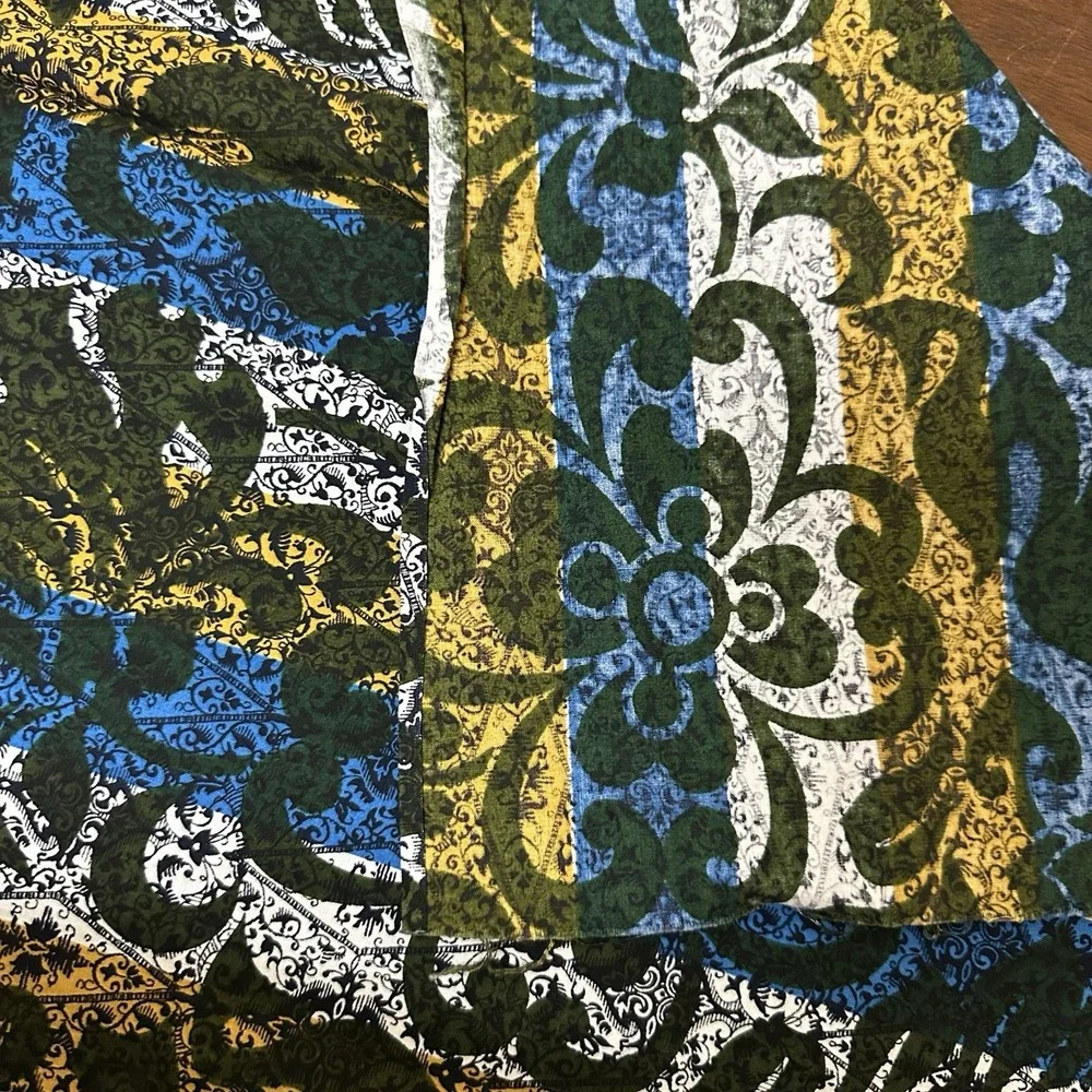 Vtg Retro Hawaiian Tropical Floral Clothing Craft Upholstery Fabric 1+ Yards